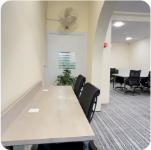 Quiet work corner with plants at WorkHive